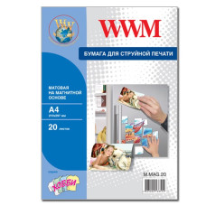 Фотопапір WWM магнітний, матовий А4, 20л (M.MAG.20)